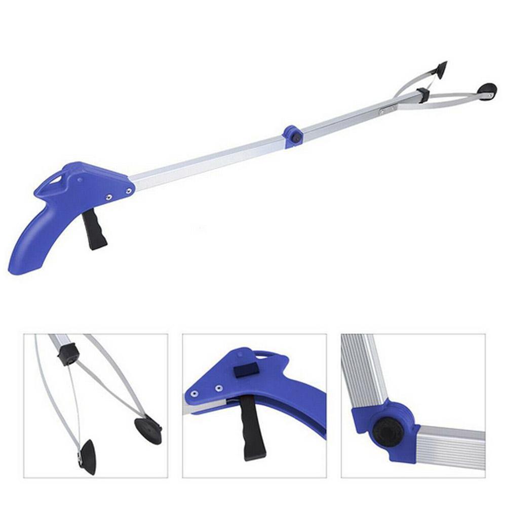 Foldable Long Trash Clamp Litter Reacher Pickers Portable Garbage Aluminum Factory House Alloy Tools Gripper Grabber Pickup Q5I2