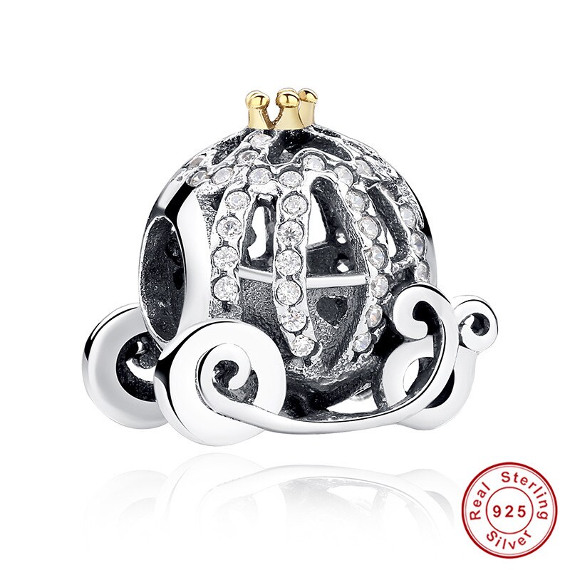 fit Europe Original Bracelet Skull Beads Charm 925 Sterling Silver Necklace Pendant Witch Pumpkin Car Halloween Jewelry: pas027