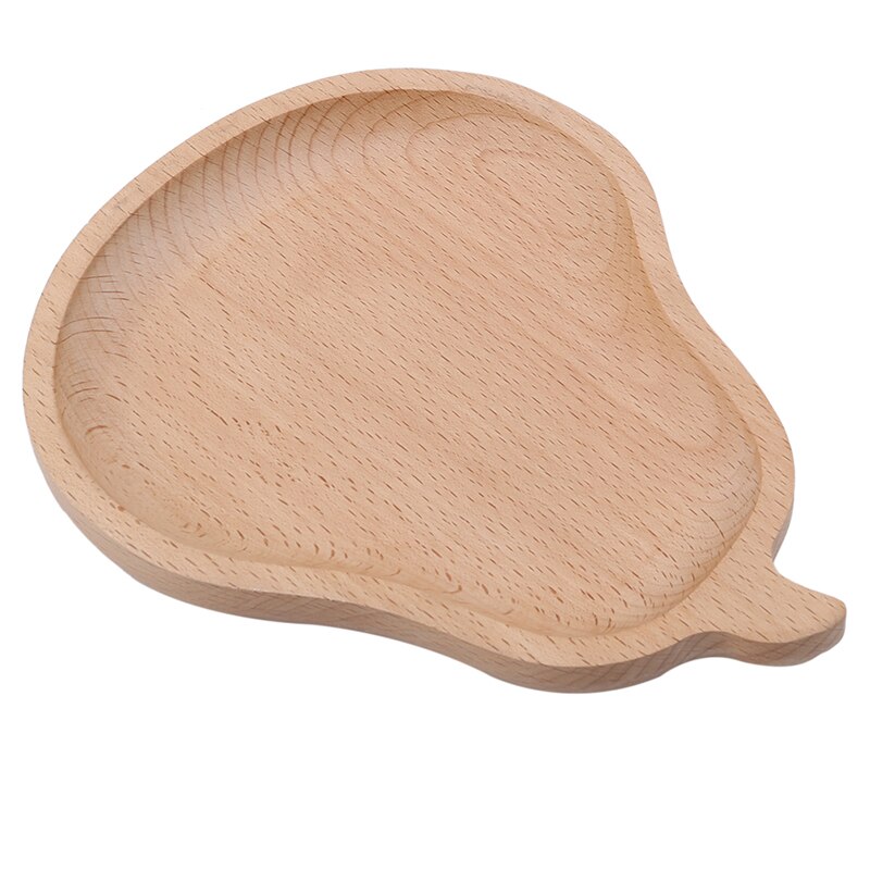 Kitchen Storage Box Wooden Storage Kitchen Storage Tableware Tray Tableware Candy Snacks Fruit Dessert Plates: Pear plate