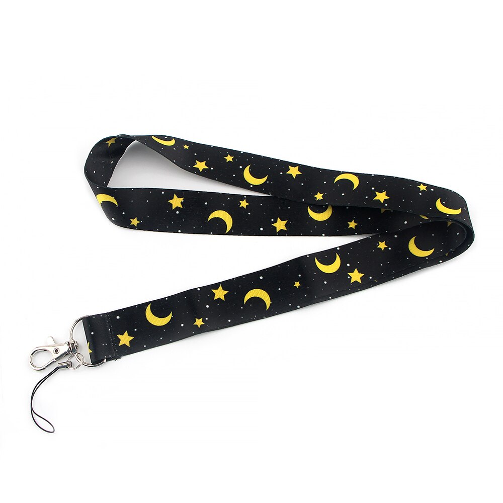 LX515 Stars and Moon Card Set Mobile Phone Belt Keychain Cheetah Badge Camera USB Keychain Lanyard Neck Strap: 1