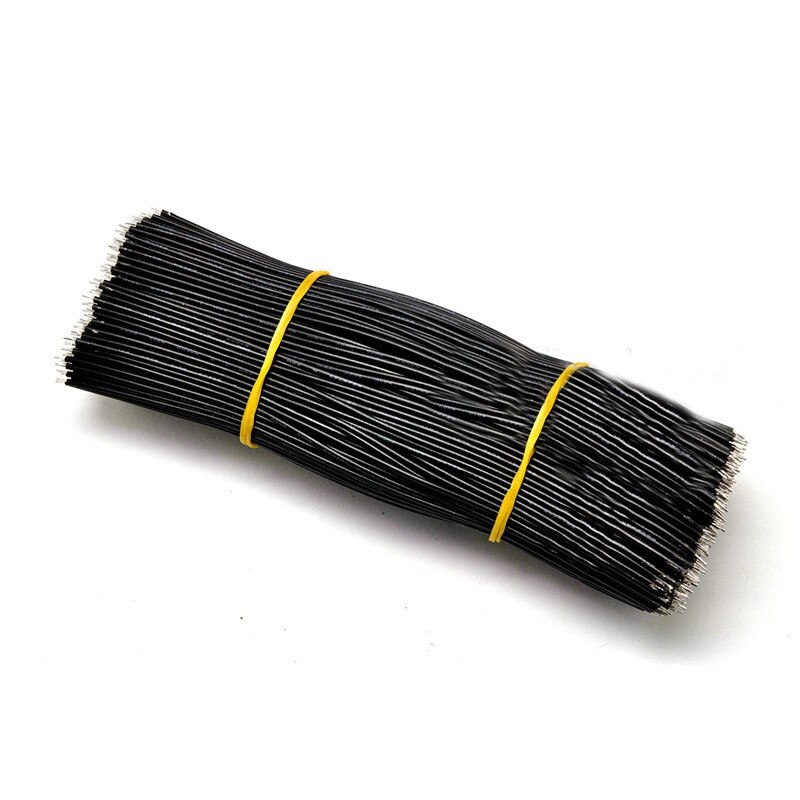 10CM 24AWG wire electronic wire connection tinned 200 pieces: Black