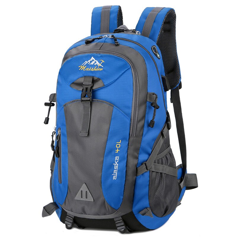 Unisex 40L Waterdichte Mannen Rugzak Travel Pack Sport Bag Pack Outdoor Bergbeklimmen Wandelen Klimmen Camping Rugzak Voor Mannelijke: Blue