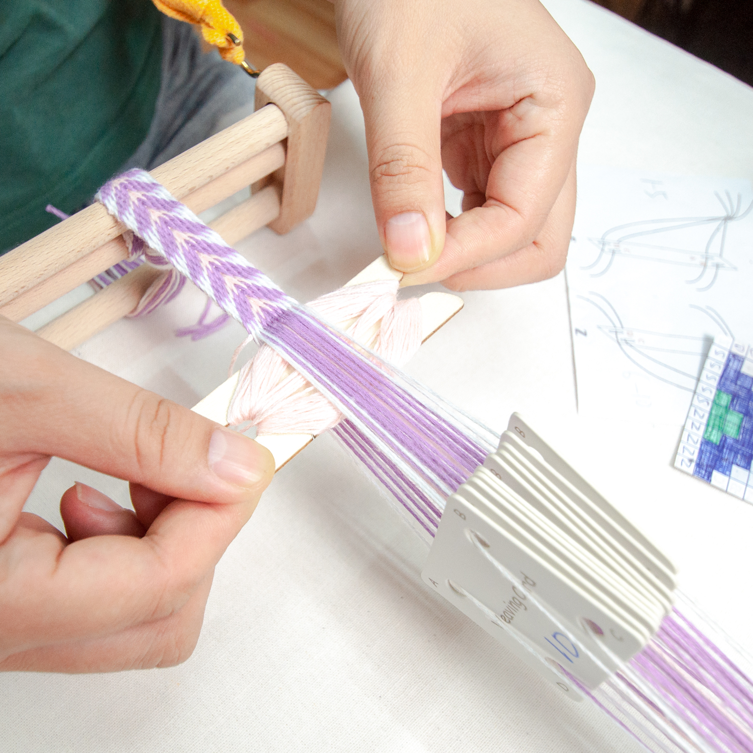 1 zestaw krosna tkackiego uchwyt robić taśmój tkane maszynowo materiały tkackie DIY narzędzia rzemieślnicze, zestaw kołków robić wypaczania klonu narzędzia robić szycia