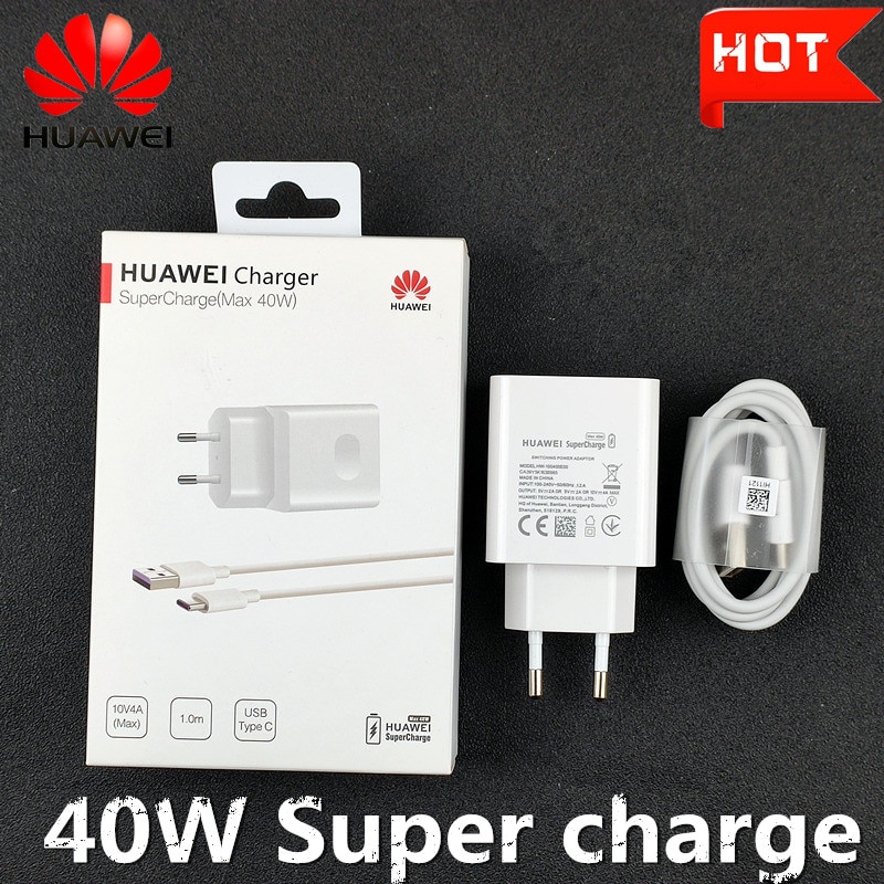 Huawei P40 Pro Original cargador 40W sobrecargar adaptador Usb 5A tipo C Cable para P30 P40 Pro amigo 20 30 Pro Nova 5t P20