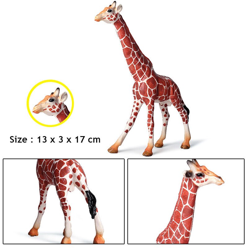 Styles Original Wild Animals World Giraffe Famliy Model Action Figurines Miniature Collection Toy For Kids