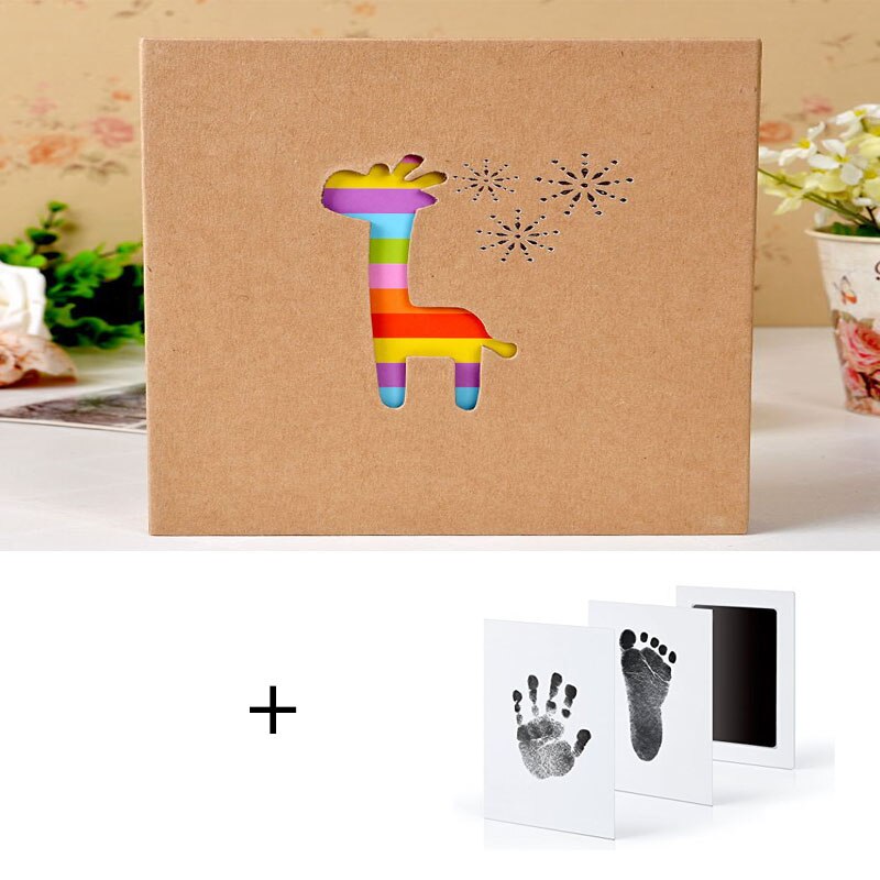 100 Zakken 6Inch Baby Souvenirs Groei Memorial Picture Fotolijst Fotoalbum Baby Voor Kids Hand &amp; Voetafdruk imprint: 7