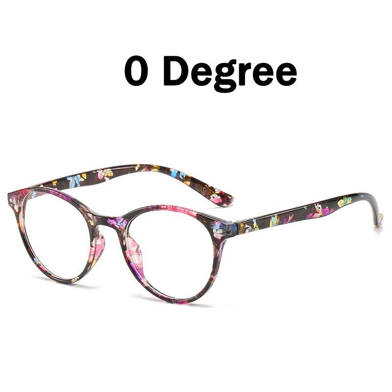 Elbru Afgewerkt Bijziendheid Bril Vrouwen 0-0.5 1.0 1.5 2.0 2.5 3 3.5 4 4.5 5.0 5.5 6 Retro bloemenprint Bijziendheid Optische Glazen Frame: Floral 0 Degree