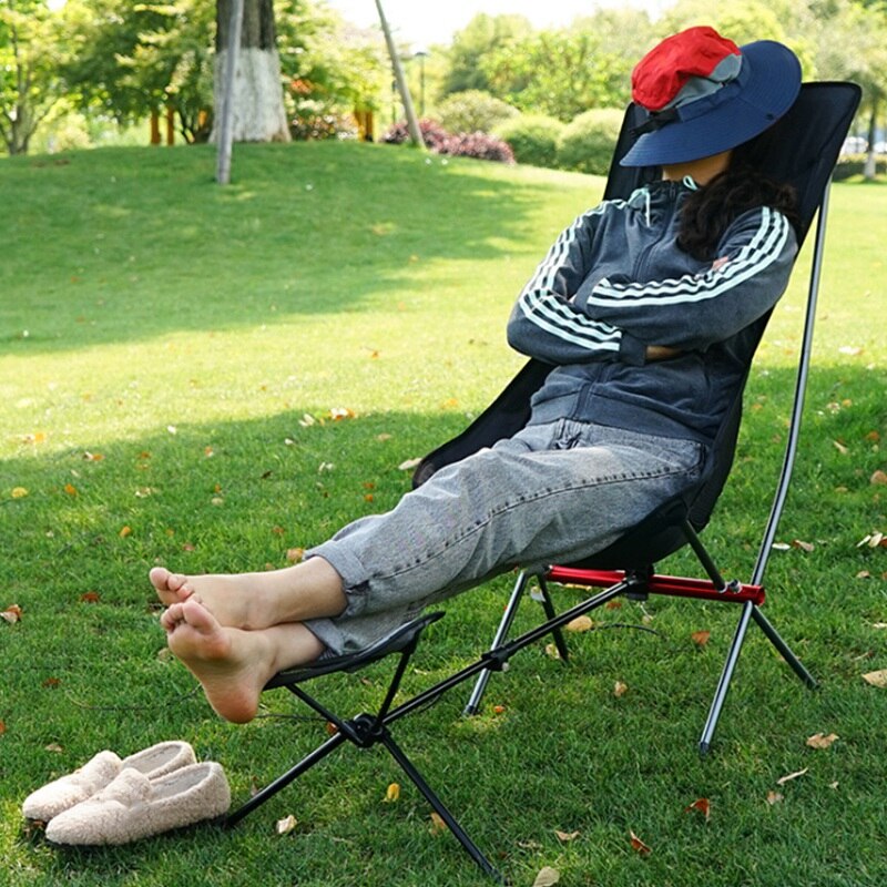 Outdoor Folding Footrest Portable Recliner Footrest Extended Leg Stool Can Be Used with Folding Chair