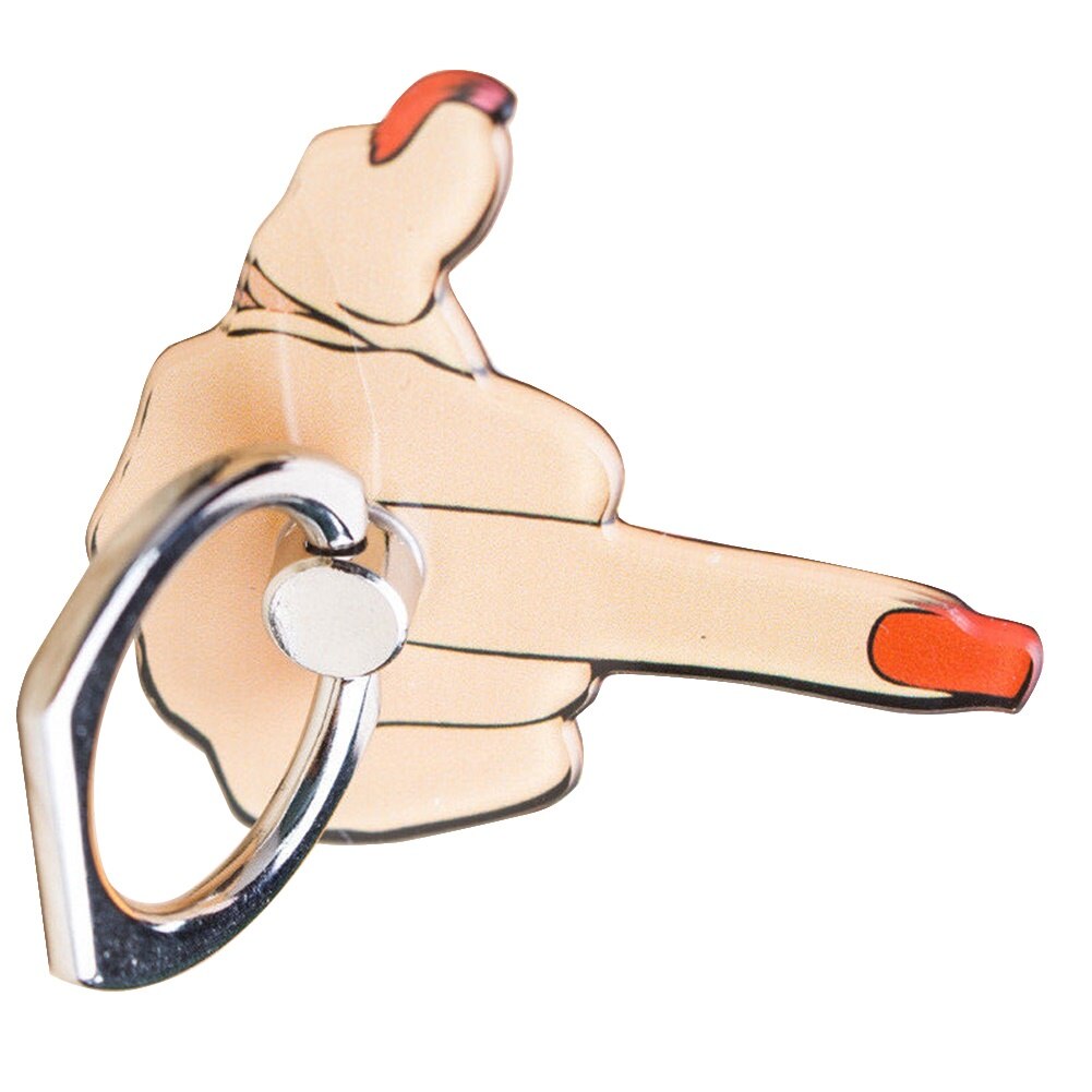 Grappige Middelvinger Up Ring Roterende Grip Stand Houder Voor Iphone Samsung