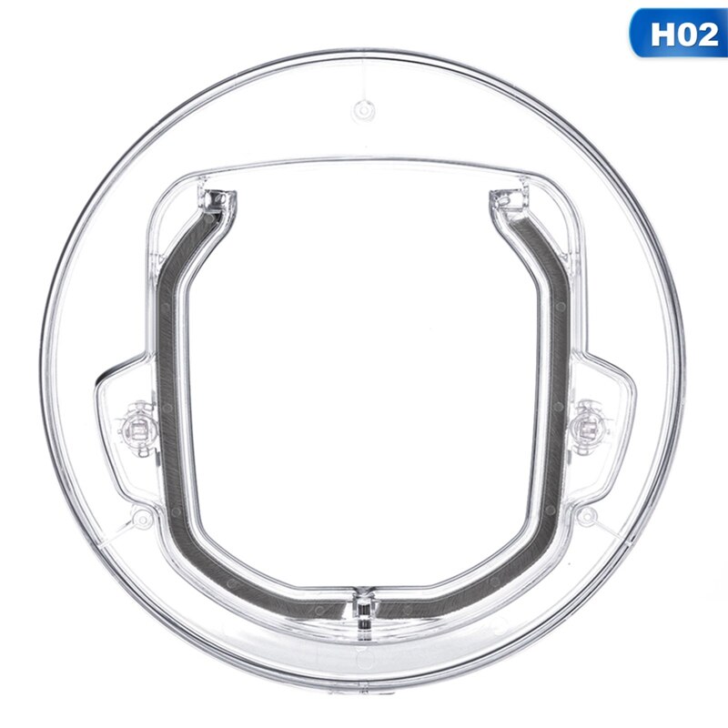 Porte à rabat pour chien porte ronde transparente porte pour chat verrouillable sécurité entrée pour animaux de compagnie fenêtre en verre chiot trou porte pour chats chiens: 02