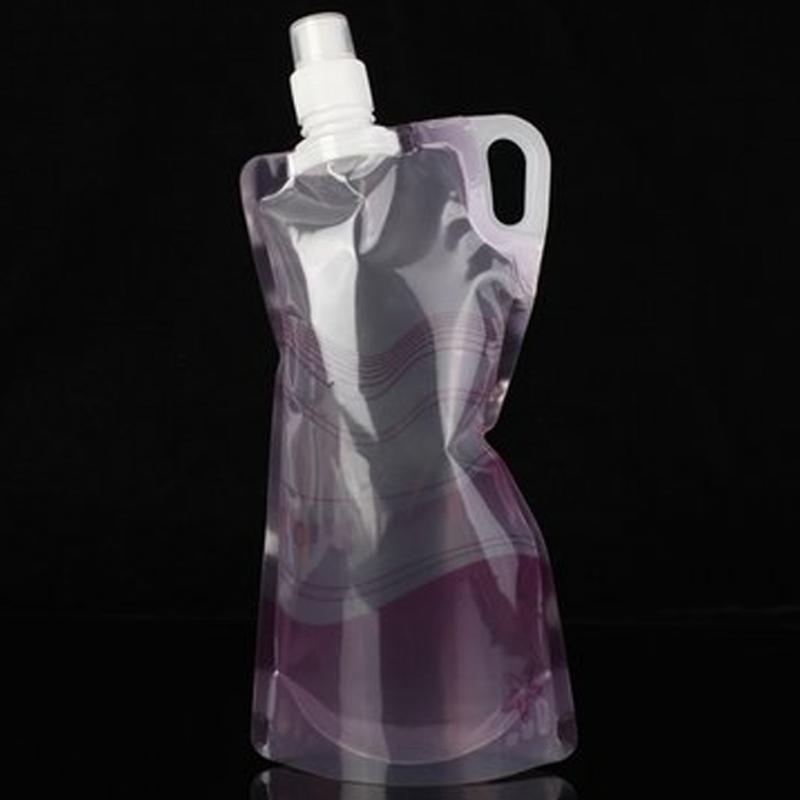 Bolsa plegable para botella de agua potable de 1l, para deportes al aire libre, senderismo, Camping