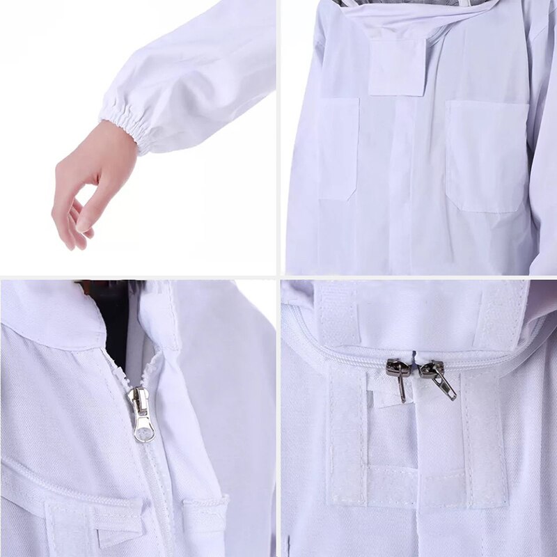 Full Body Beekeeping Clothing Beekeepers Protection Safty Veil Hat