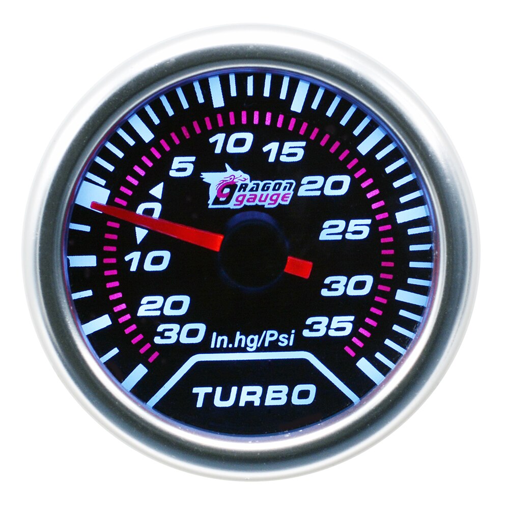Dragon 52mm Auto Car Ｍechanical Pointer Turbo Boost Gauge Vacuum Pressure Meter -30-35 Psi Instrumer