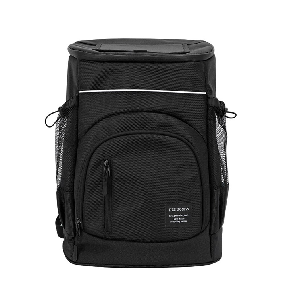 Picnic Insulation Backpack Lightweight Portable Drink Foog Cooler Bag Camping Travel Beer Carrier Rucksack 30L Large Capacity: black