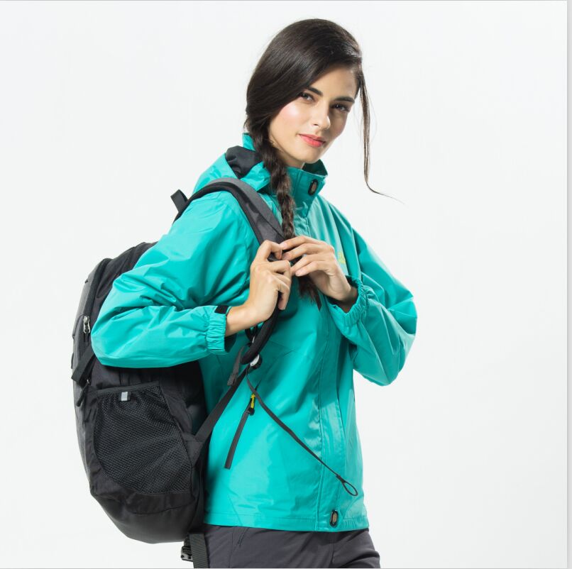 Veste de plein air pour femme, coupe-vent, imperméable, pour randonnée, manteaux de sport, printemps: Lake blue jacket / XXL