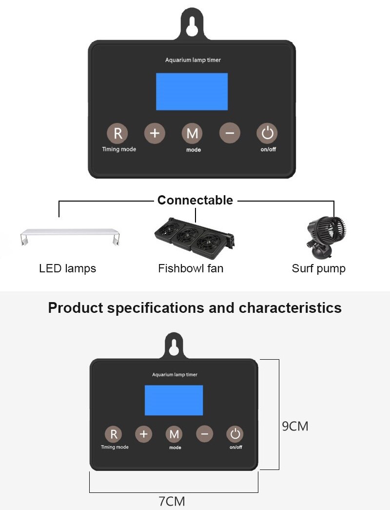 Controlador de temporizador inteligente para acuario, sistema de Control de sincronización de luz