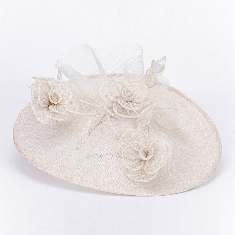 Pillbox Fascinator Hut mit Schleier Frauen Hüte Neutral Beige