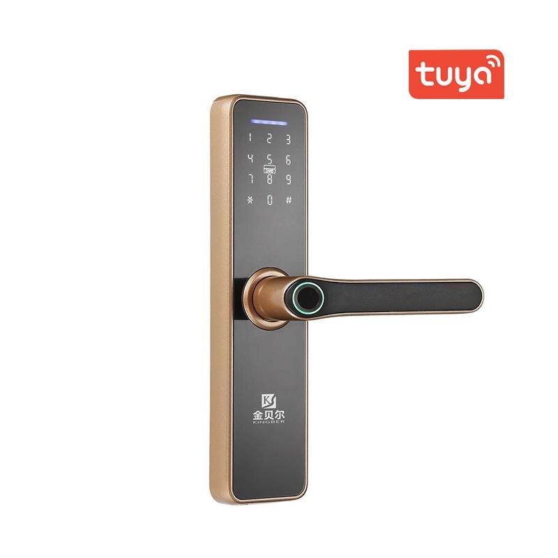 Tuya wifi tt bluetooth app biometrisk fingeraftryk rfid smart digital dørlås
