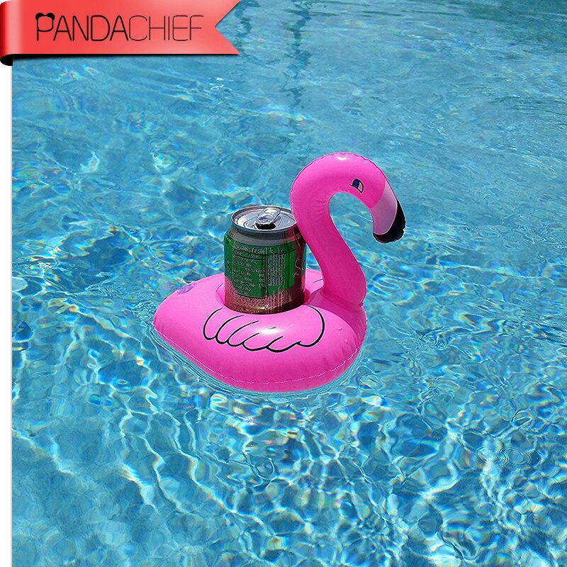 1 Stks/partij Mini Leuke Roze Flamingo Drijvende Opblaasbare Drink Kan Houder Zwembad Bad Speelgoed Zwembad Zwemmen Ring Water fun Zwembad Speelgoed