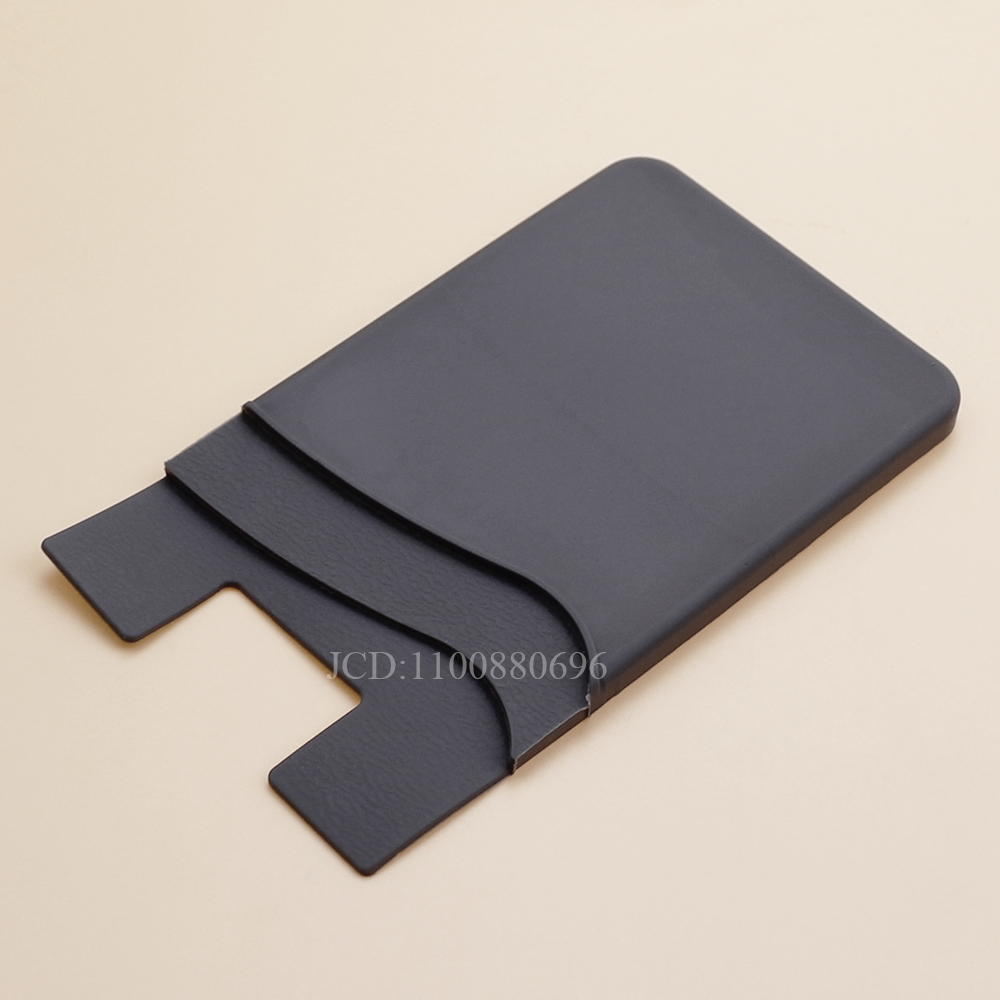 Tarjetero de silicona para teléfono móvil, funda tipo billetera, bolsillo para casi todos los teléfonos móviles: Naranja