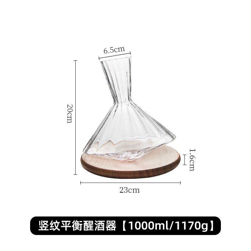 Carafe en verre de cristal de luxe léger, gobelet rotatif à 360 degrés, séparateur de vin de 1500ml, bouteille de vin pour Champagne, whisky, Bar familial: vert militaire