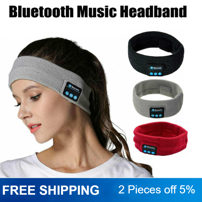 Auriculares Bluetooth para dormir, reproductor de música deportivo, diadema fina, suave, elástica, cómoda, auriculares inalámbricos para música, máscara para ojos, 2022