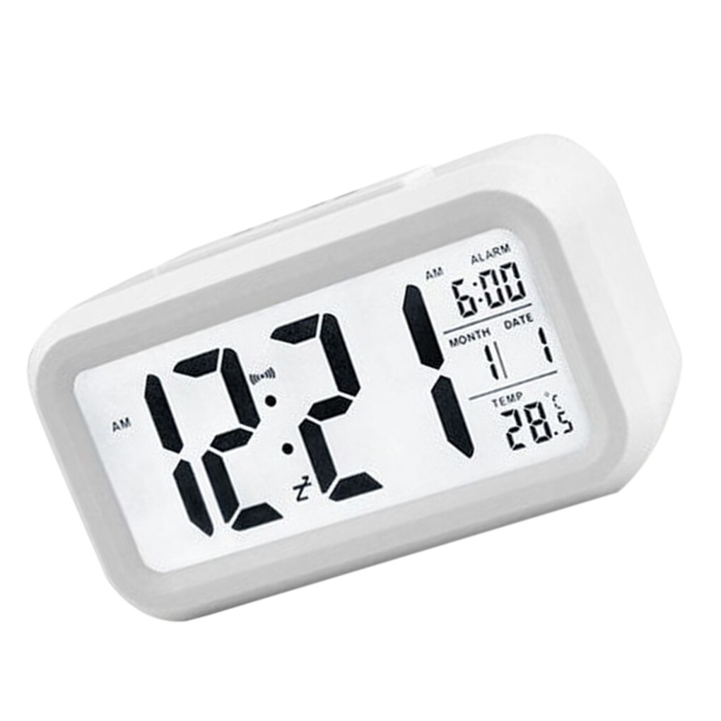 Electric Desktop Clock Electronic Alarm Digital Big LED Screen Clock Data Time Calendar Desk Watch