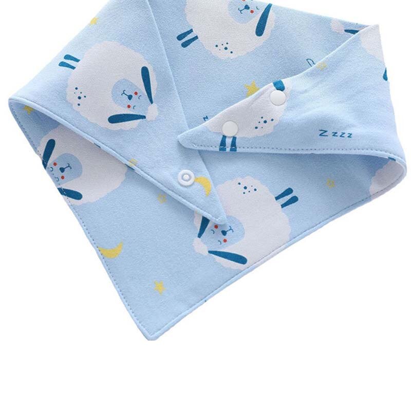 4 Stuks Baby Slabbetjes Driehoek Dubbele Katoen Slabbetjes Cartoon Print Speeksel Handdoek Baby Jongens Meisjes Voeden Schort Katoen Bandana Slabbetjes