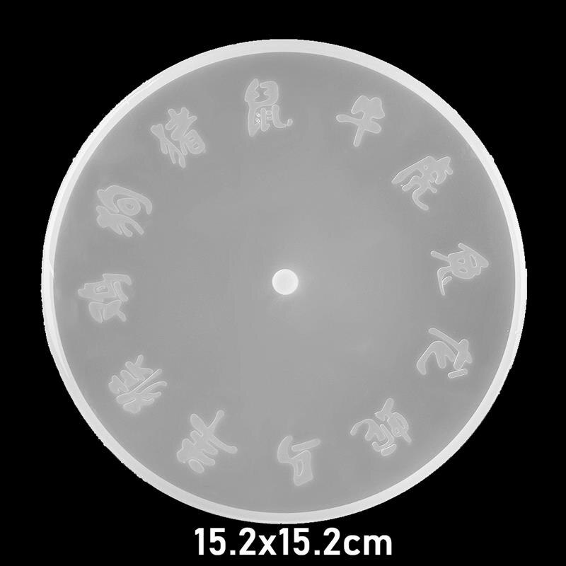 Moule en Silicone résine époxy moule pour horloge à faire soi-même Horoscope chiffres romains zodiaque horloge moules fabrication de bijoux outils de bijoux: 08