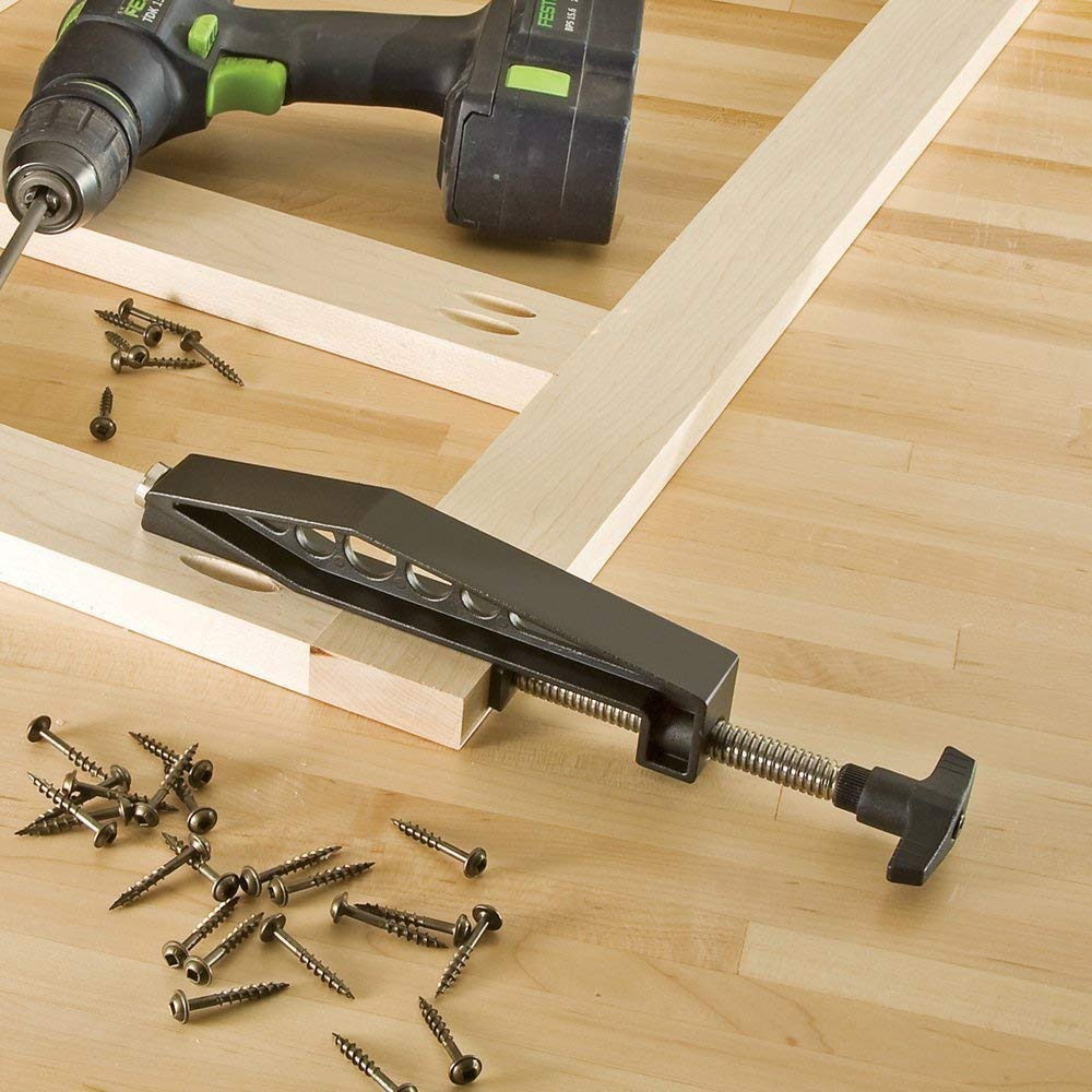 Lommehull jigklemme skråhull trebearbeidingsverktøy for kreg jig fit 9.5mm (3/8 ") trinnbor 15 grader sneglesnekker