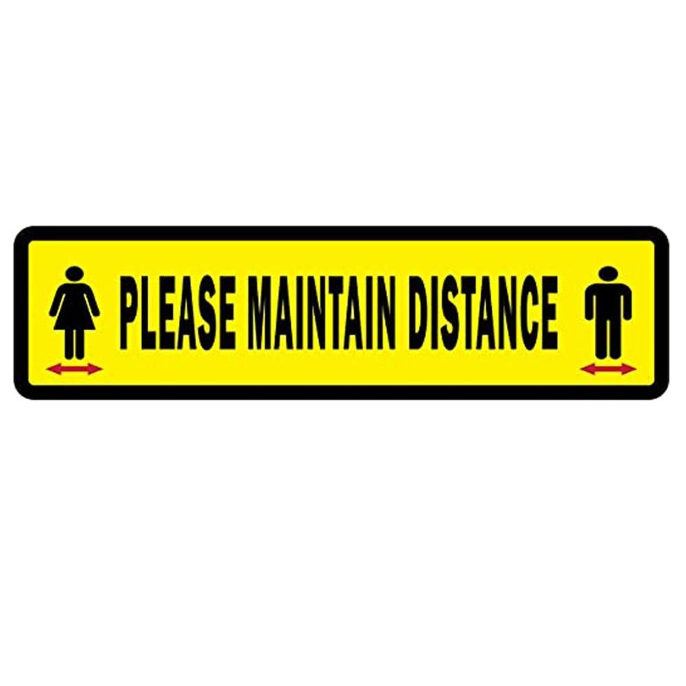 3Pcs Grond Teken Sticker Gelieve Handhaven Afstand Sticker Marker Floor Voor School En Supermarkten 30cmX8CM & Jw: 1PC