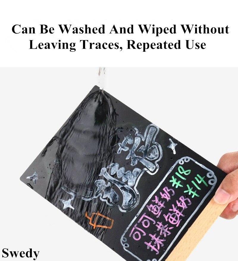 A5 210X148Mm Double Side Diy Houten Restaurant Rechtop Prijs Label Aanmelden Tafel Menu Display Stand Reclame Krijtbord frame