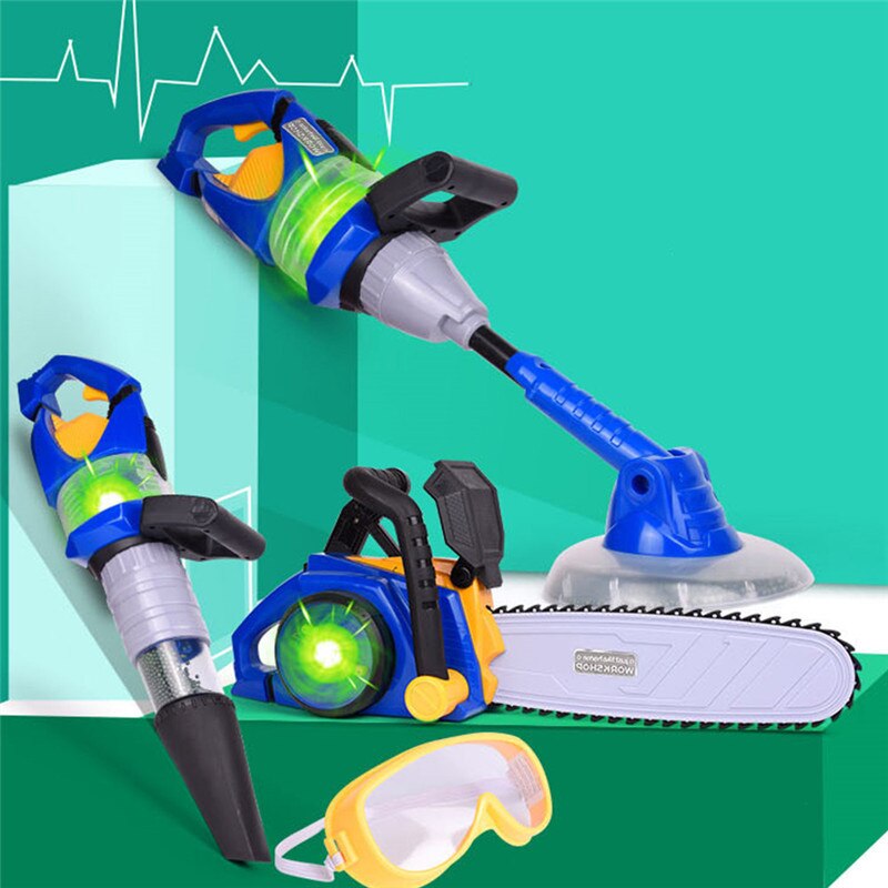 Børns simuleringslegetøj elektrisk støvsuger motorsav weeder børns legehuslegetøj