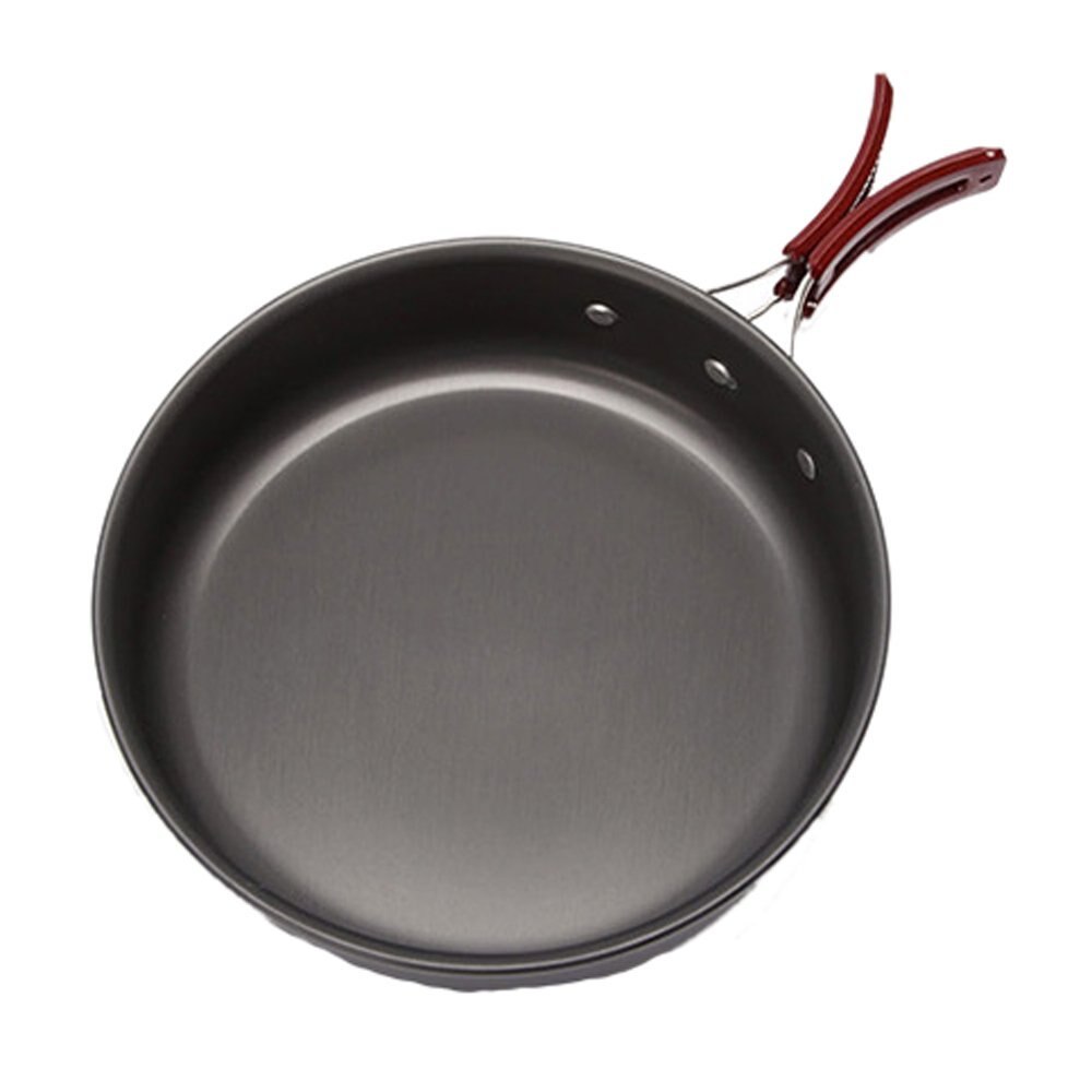 Aluminium Outdoor Camping Pot Picknick Medium Koekenpan Koekenpan Draagbare Enkele Pot Diameter 18 Cm 1.1L 1.7L Ronde pot