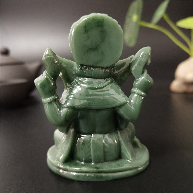 Ganesha buddha staty hus trädgård dekoration indisk elefant gud skulptur konstgjorda jade sten hantverk heminredning buddha statyer
