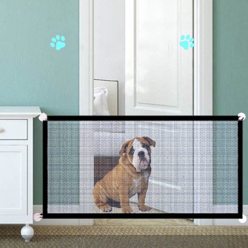 ic Gate Portable Folding Mesh Baby Safety Fencing Gate Protection Indoor and Outdoor Safe Guard for Kids and Pets