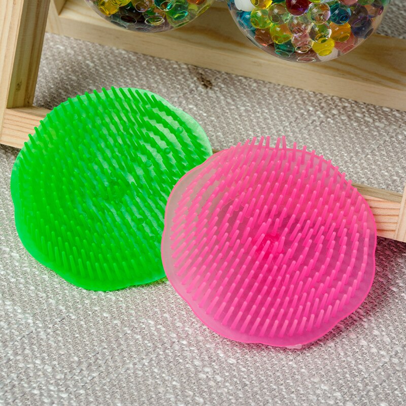 Cepillo de masaje para cabeza, champú para masaje, peines, lavado de pelo, cuero cabelludo, cabeza elástica de silicona, peine de Spa, herramienta de estilismo redondo, 1 Uds.