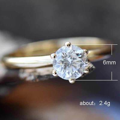 Huitan-anillos de boda clásicos con forma de flor de Color dorado, Circonia cúbica transparente, piedra, anillo de compromiso romántico para mujer