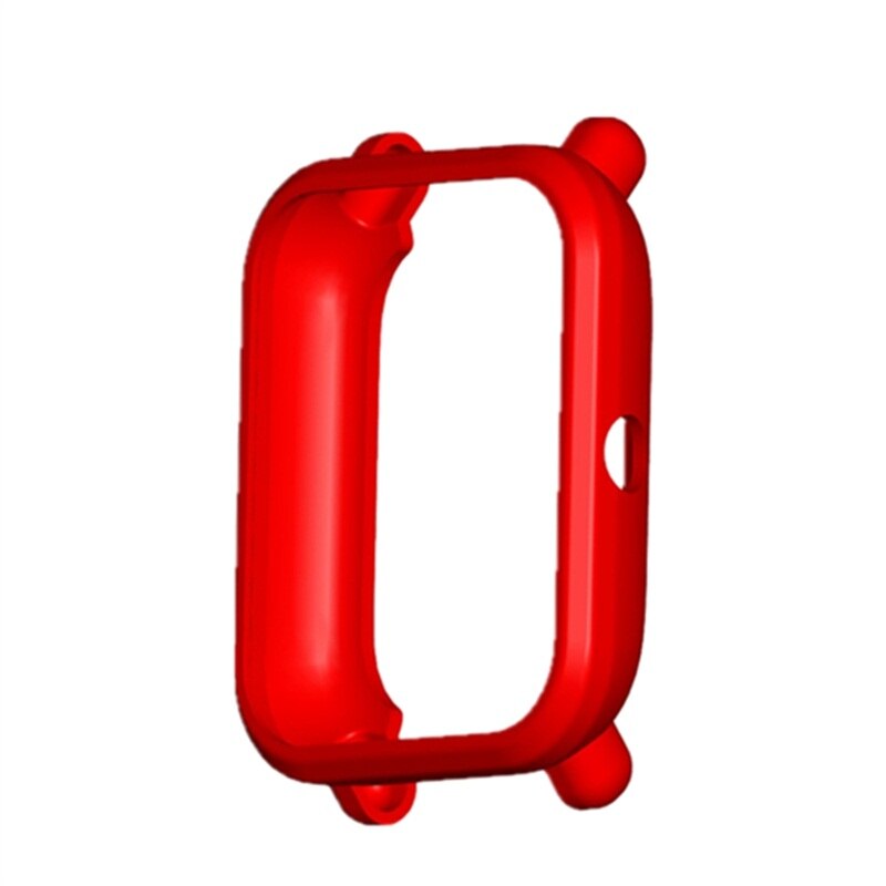 FIFATA TPU Protective Case Bumper For Xiaomi Amazfit Bip U / Bip / POP Smart Watch Cover Edge Frame Shell For Huami Amazfit BipU: Red / Amazfit Bip U