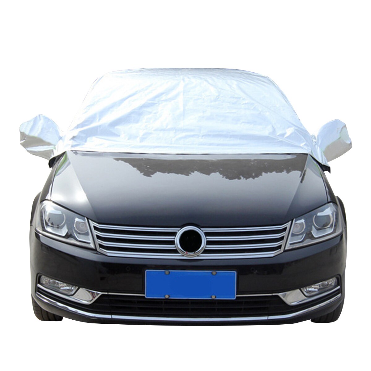 Car Cover Uv-bescherming Stofdicht Auto Cover Universele Half Semi Auto Bescherming Covers Met Wind-Proof Haak En zuignap