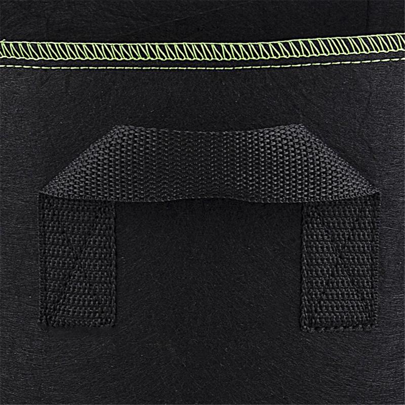 3/5/7/10/15 gallon svart förtjockande tyg kruka växtpåse rotbehållare med handtag smarta krukor idealiska för växter som växer