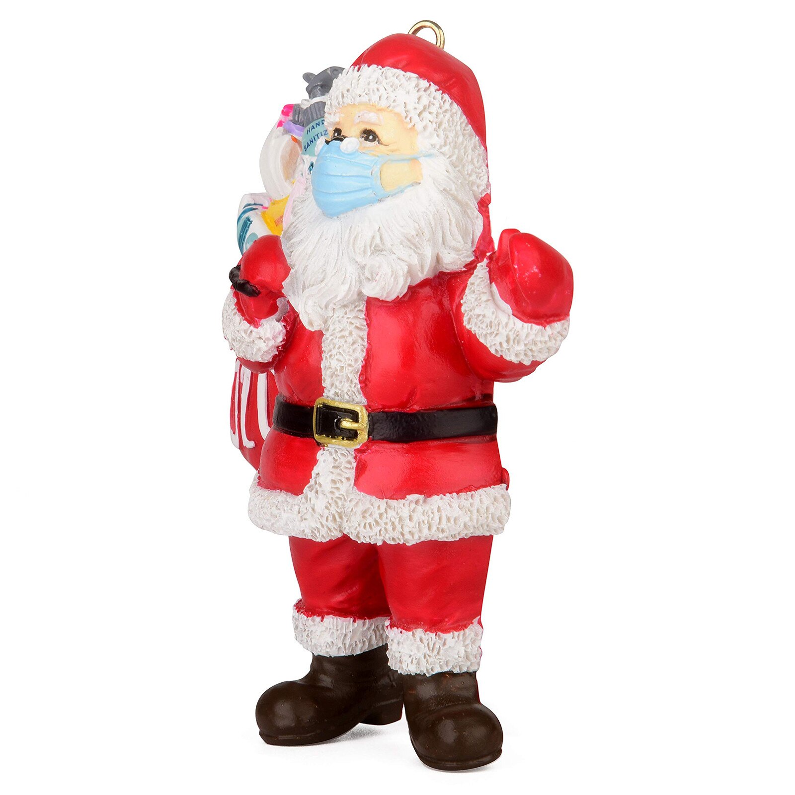 Adornos navideños de Papá Noel para mascarilla, adornos navideños para el hogar