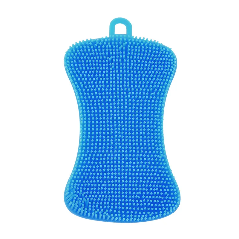 Esponja de silicona para cocina, depurador para lavar platos, esponja de limpieza para el hogar, utensilios de cocina, accesorios de cepillo para platos, 1 Uds.: Rojo