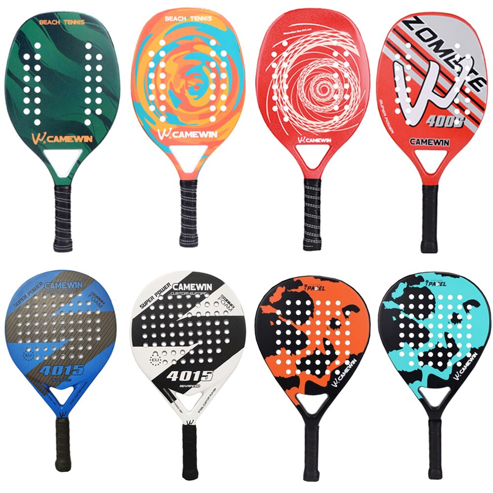 Profesjonalna pełna węgla plaża węgla i szkła rakieta tenisowa twarzy Raqueta lekki miękki EVA Beachtennis sport dorosłych dla obu płci