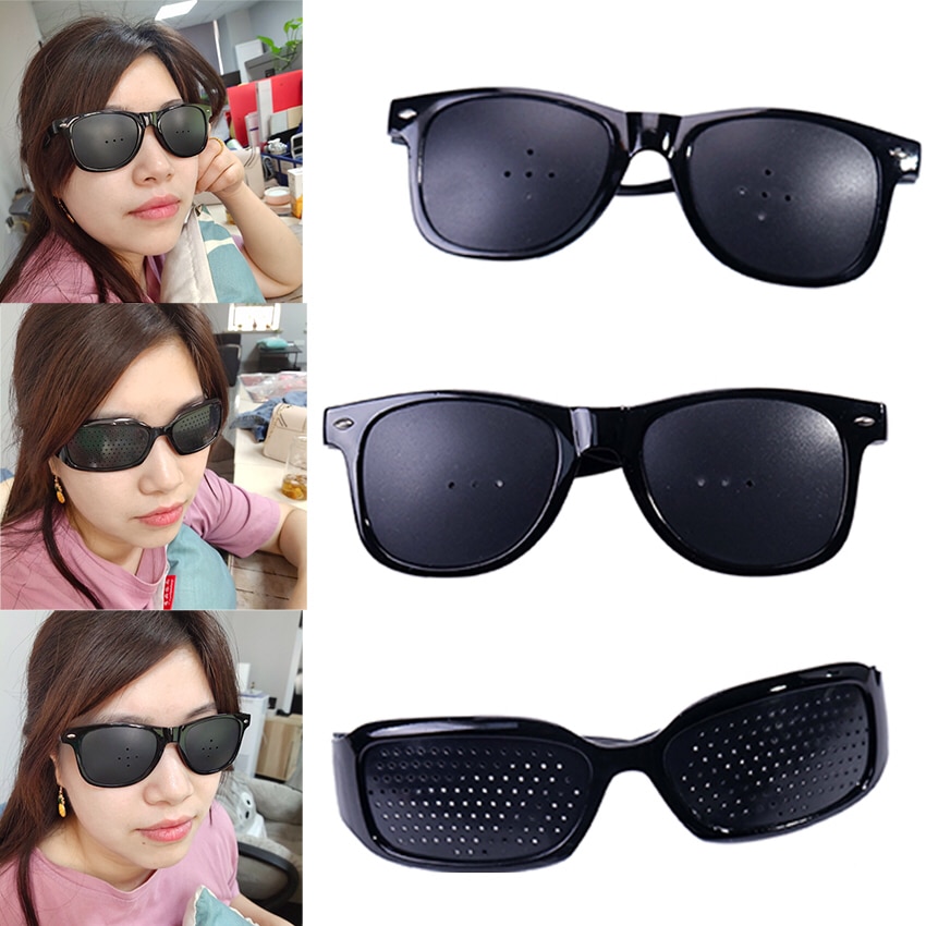 1PC Eye Training Pinhole Glasses Unisex Sunglass Exercise Outdoor Improve Eyesight Anti-fatigue Vision Care Eyeglasses