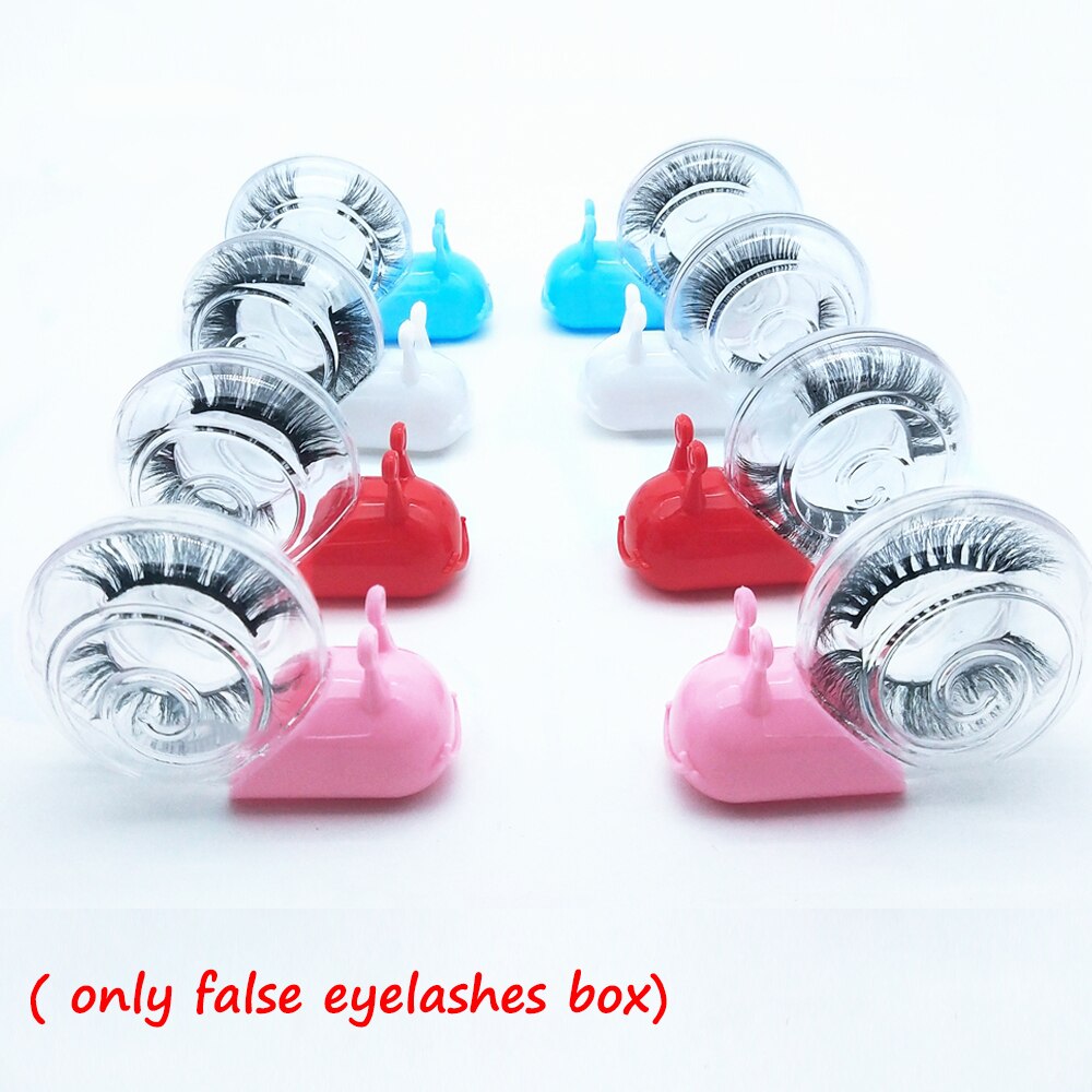 1PC False Eyelashes Packaging Box Small Snail Candy Machine Polygonal Lash Boxes Eyelashes Case Makeup Storage Tool