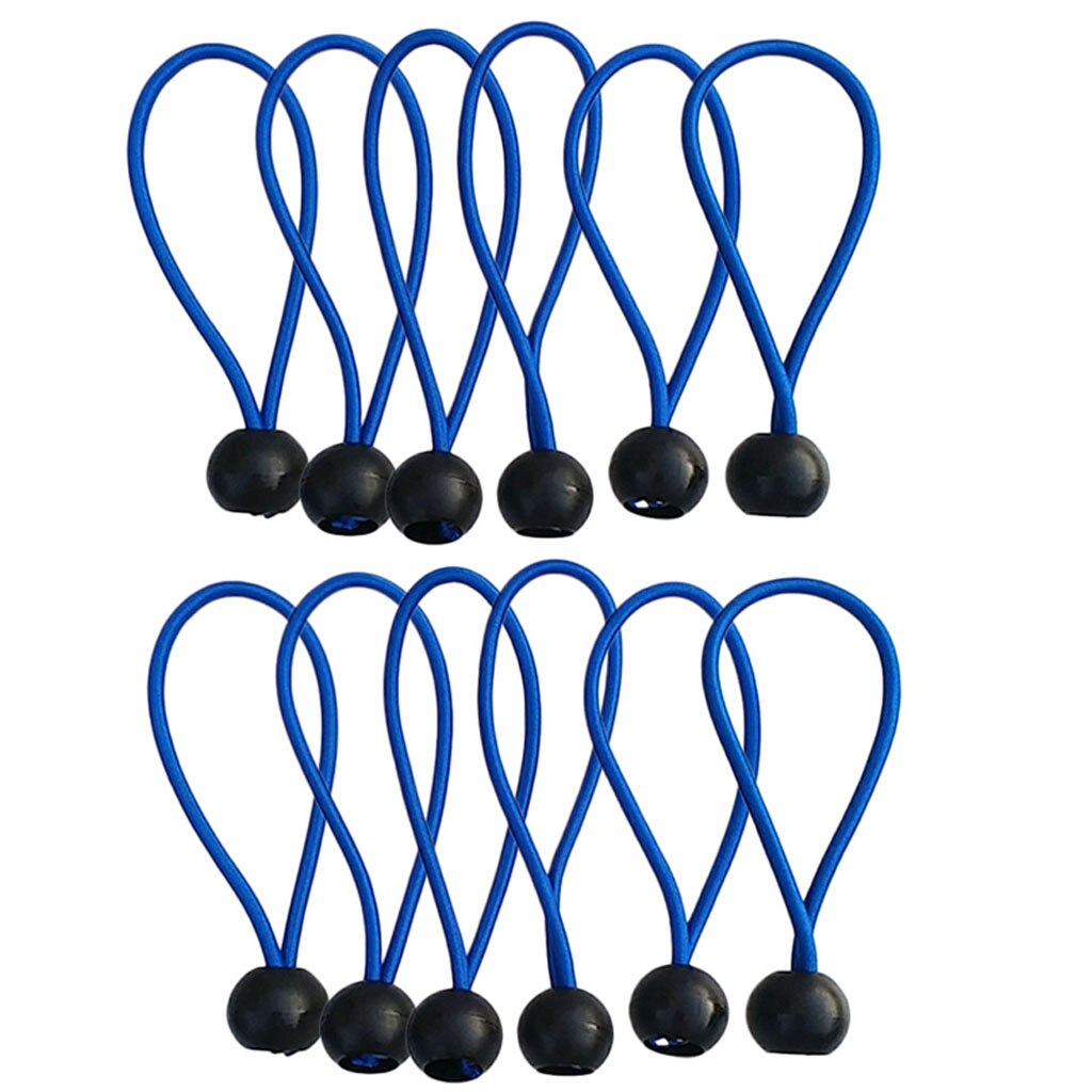 12 Pcs Heavy Duty 4 Inch Bal Bungee Luifel Tarp Tie Down Cord Blauw Kleur Mini Bungee Cord