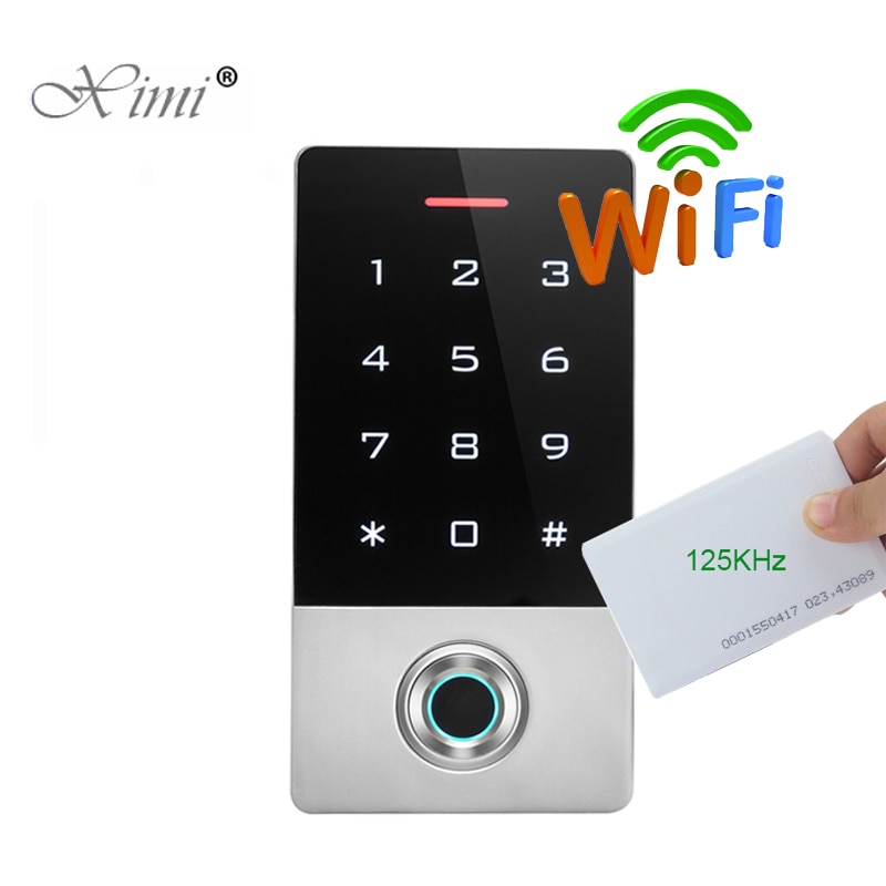 IP68 Wasserdichte WIFI APP Biometrische Fingerprint Access Control TF1 Meatal Alone RFID Karte Tür Access Controller System