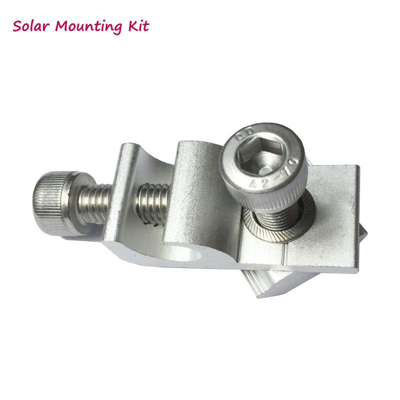 20 pièces solaire montage terre cosse en aluminium fixation au sol avec vis sur les rails de montage pour système de montage solaire