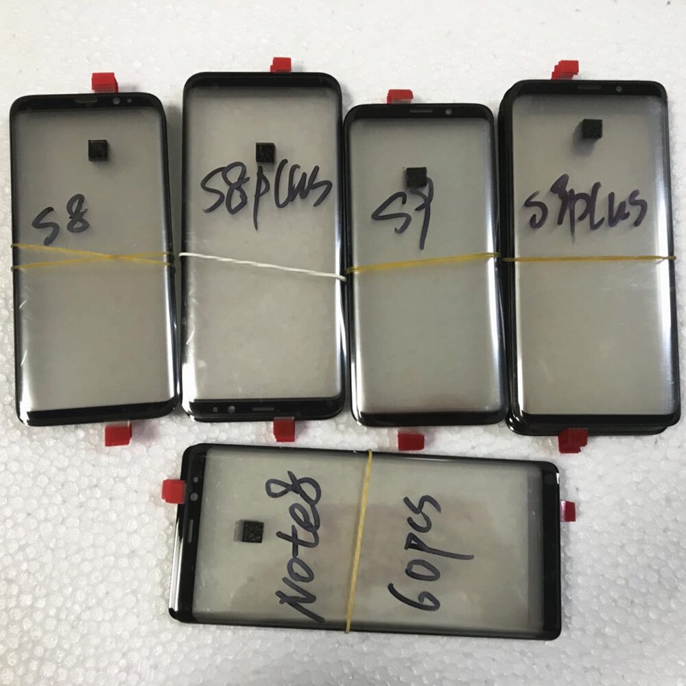 10Pcs Touch panel Replacement For Samsung Galaxy S8 G950 5.8" / S8+ Plus G955 6.2 " black Front Outer Glass With OCA Lens Cover